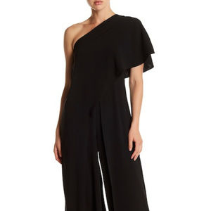 One Shoulder Ruffle Layer Jumpsuit